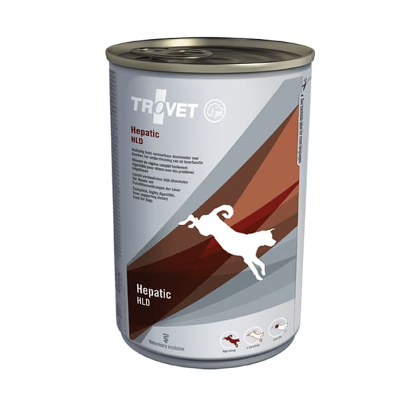 Trovet Hepatic HLD veterinārie konservi suņiem aknām 400 g